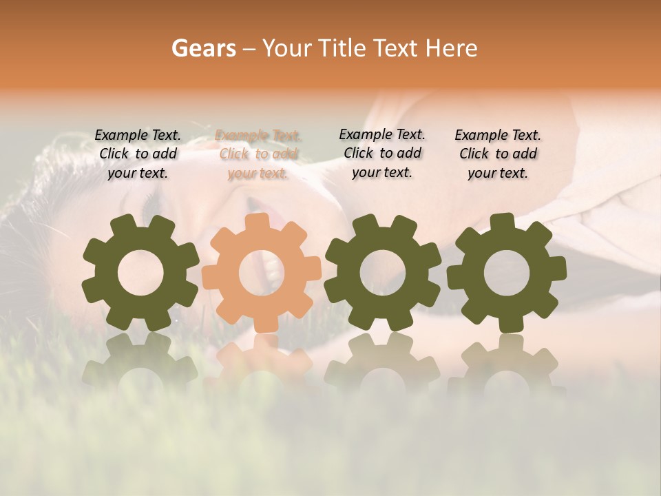 Girl Outdoor Sweet PowerPoint Template