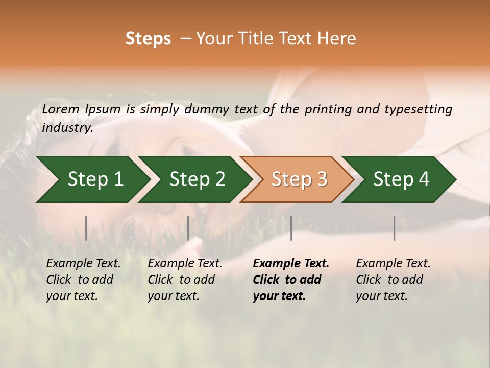 Girl Outdoor Sweet PowerPoint Template