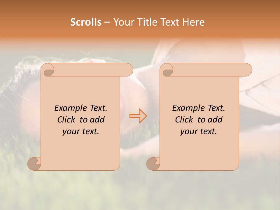 Girl Outdoor Sweet PowerPoint Template