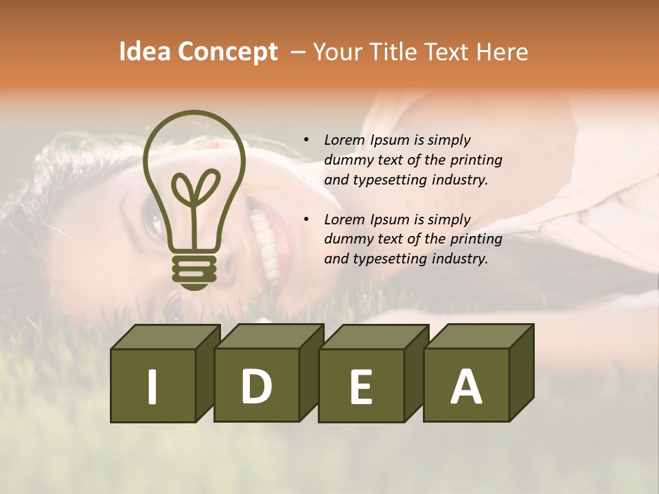 Girl Outdoor Sweet PowerPoint Template