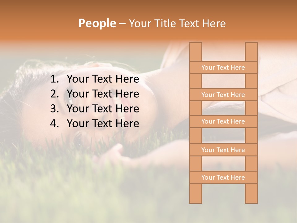 Girl Outdoor Sweet PowerPoint Template