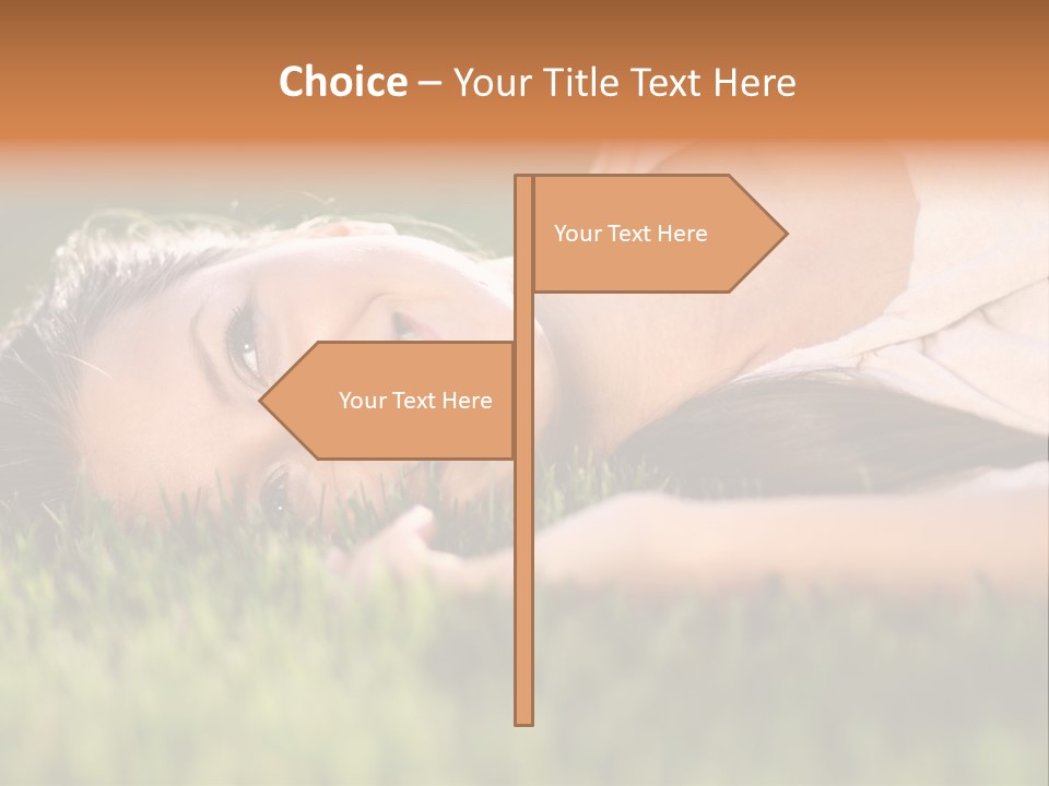 Girl Outdoor Sweet PowerPoint Template