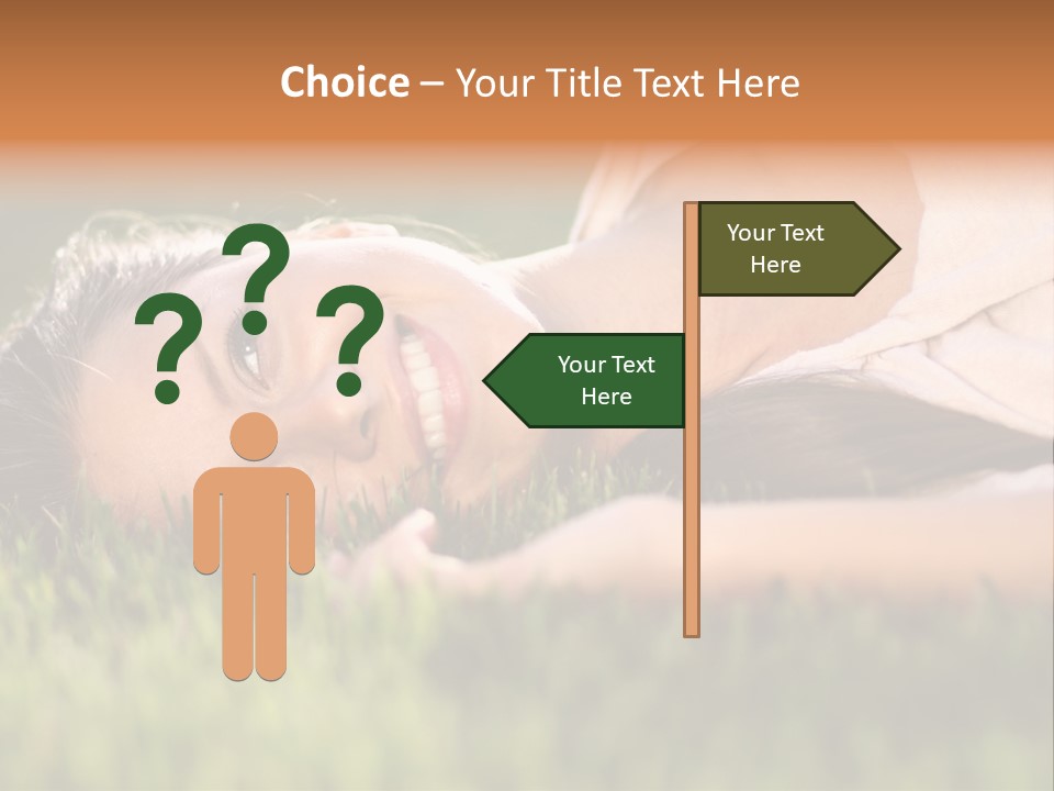 Girl Outdoor Sweet PowerPoint Template