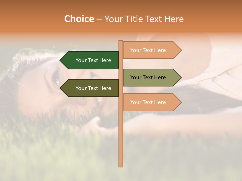 Girl Outdoor Sweet PowerPoint Template