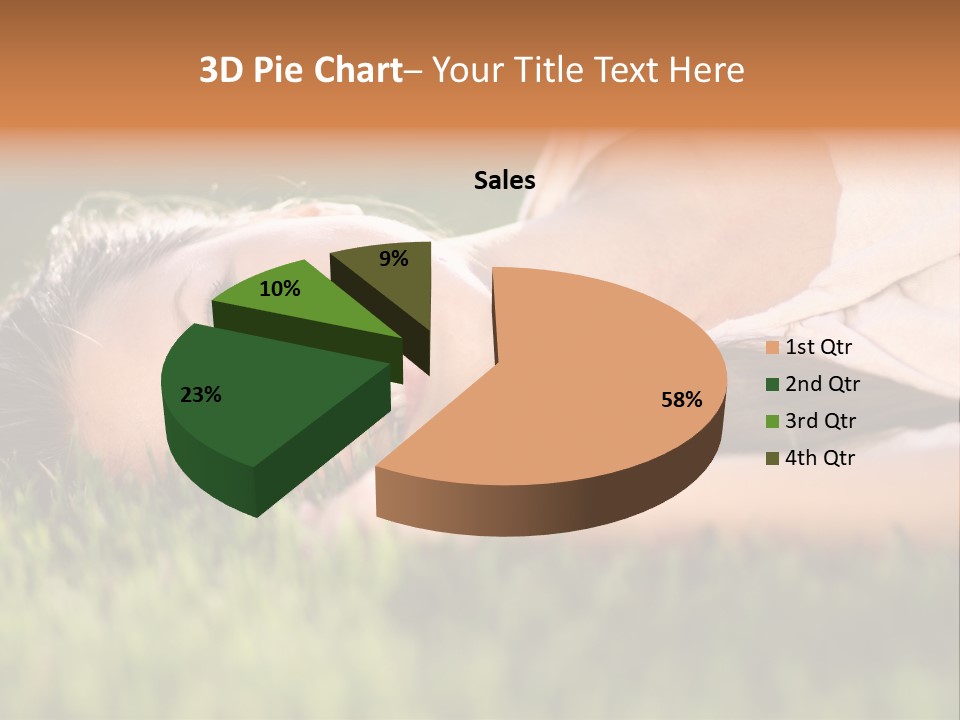 Girl Outdoor Sweet PowerPoint Template