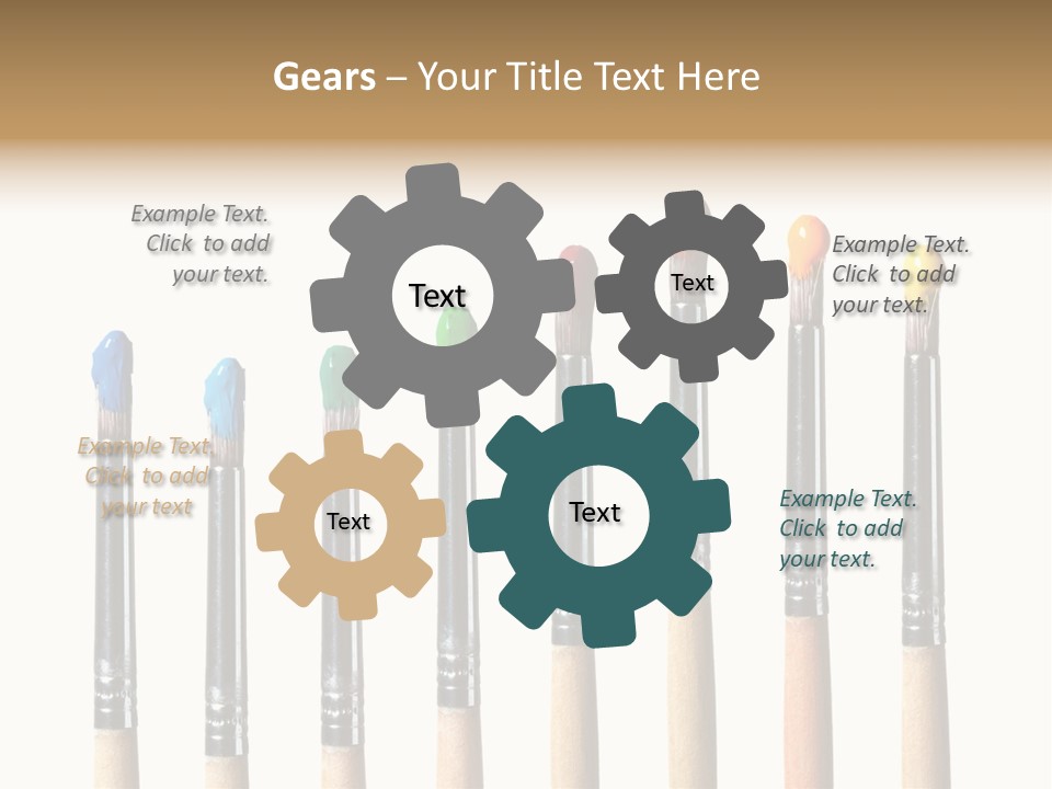 Watercolors Blue Paint PowerPoint Template