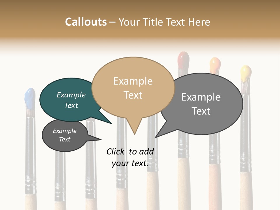 Watercolors Blue Paint PowerPoint Template