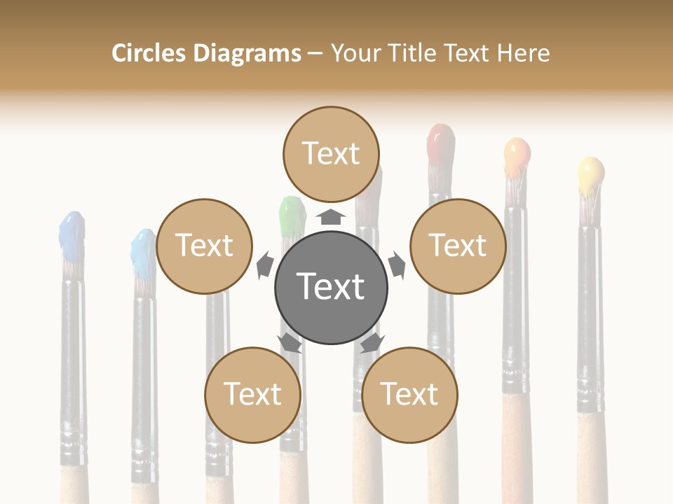 Watercolors Blue Paint PowerPoint Template