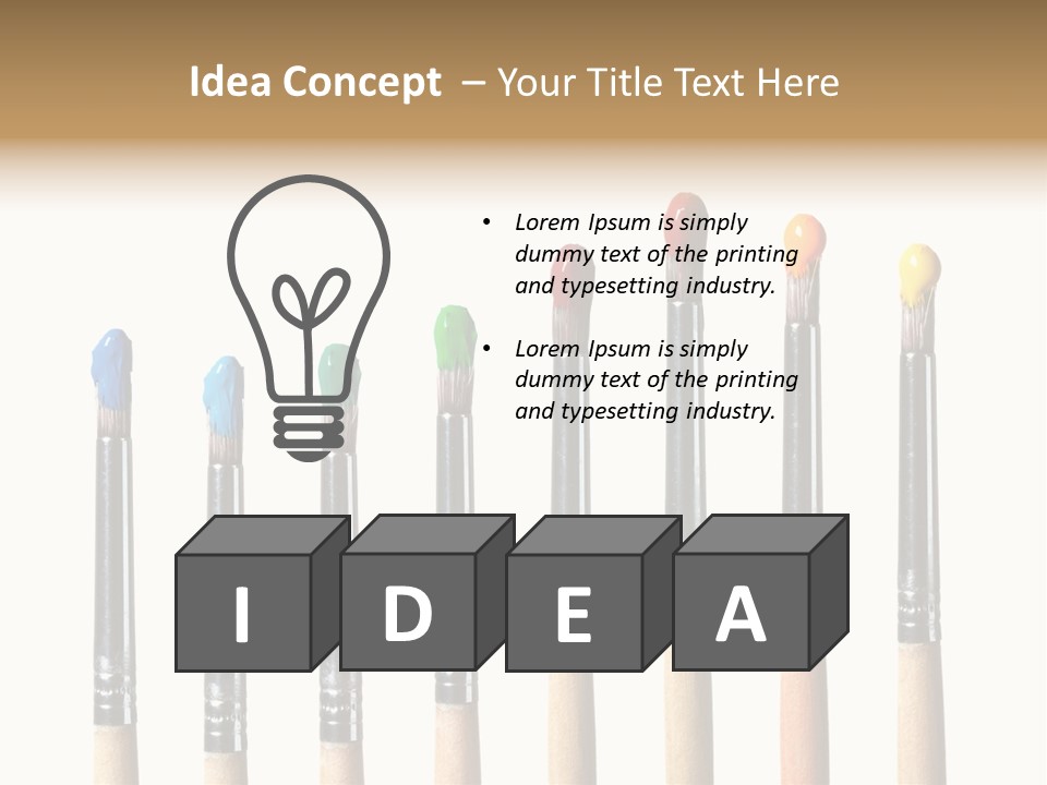 Watercolors Blue Paint PowerPoint Template