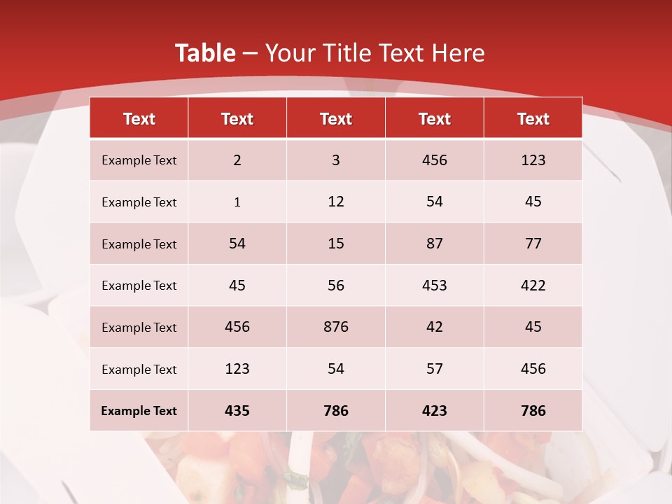 Noodle Carrot Egg PowerPoint Template