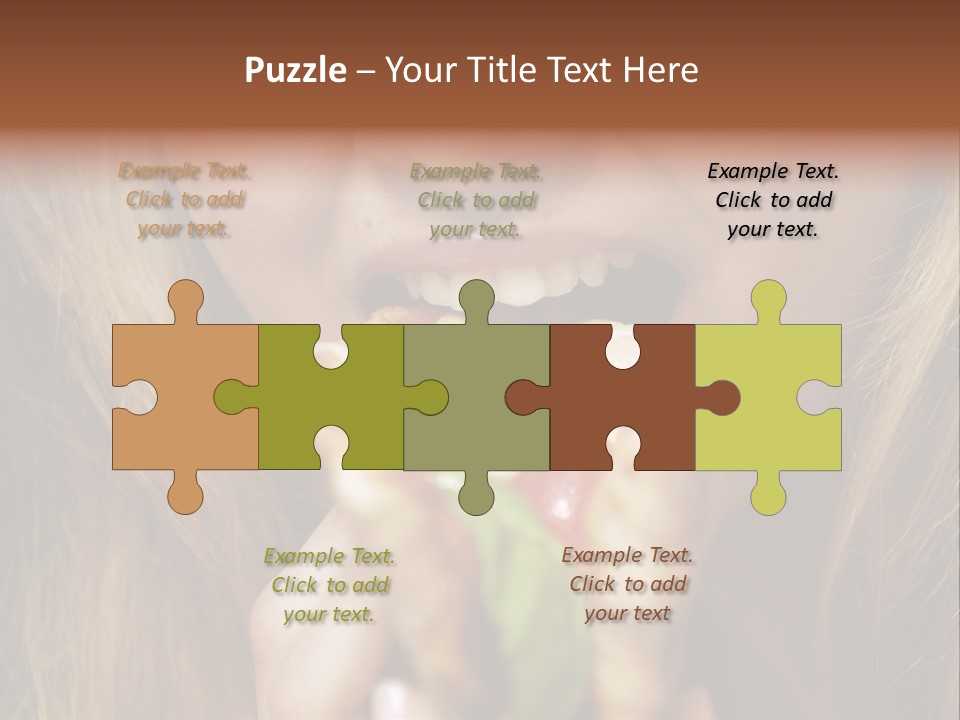 A Woman Eating A Slice Of Pizza With Her Mouth Open PowerPoint Template