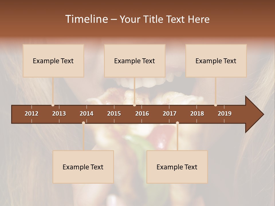 A Woman Eating A Slice Of Pizza With Her Mouth Open PowerPoint Template