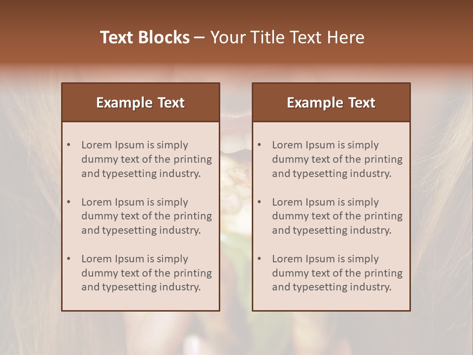 A Woman Eating A Slice Of Pizza With Her Mouth Open PowerPoint Template