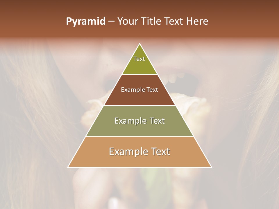 A Woman Eating A Slice Of Pizza With Her Mouth Open PowerPoint Template