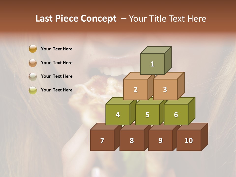 A Woman Eating A Slice Of Pizza With Her Mouth Open PowerPoint Template