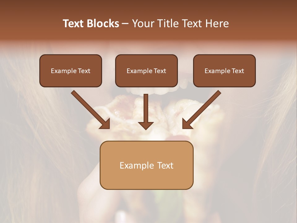 A Woman Eating A Slice Of Pizza With Her Mouth Open PowerPoint Template