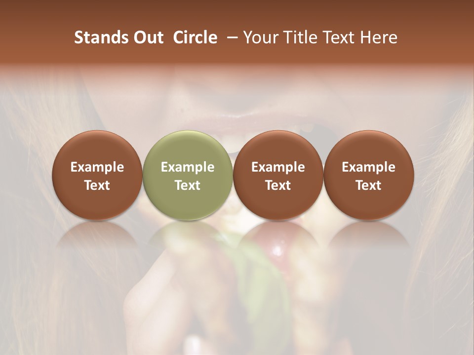 A Woman Eating A Slice Of Pizza With Her Mouth Open PowerPoint Template