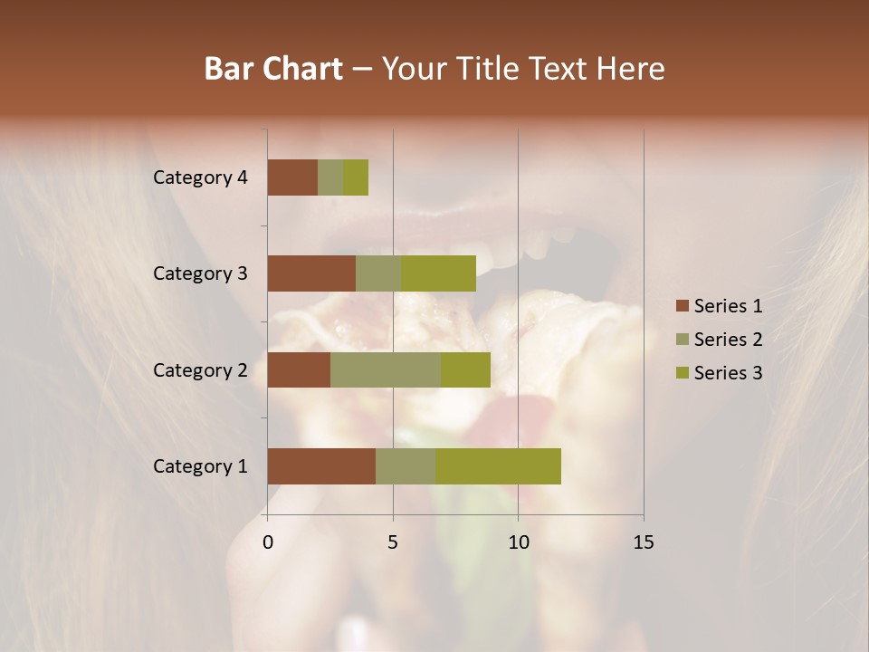 A Woman Eating A Slice Of Pizza With Her Mouth Open PowerPoint Template