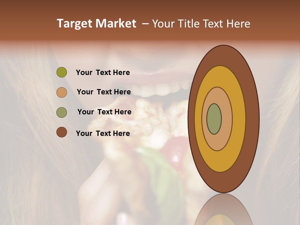 A Woman Eating A Slice Of Pizza With Her Mouth Open PowerPoint Template