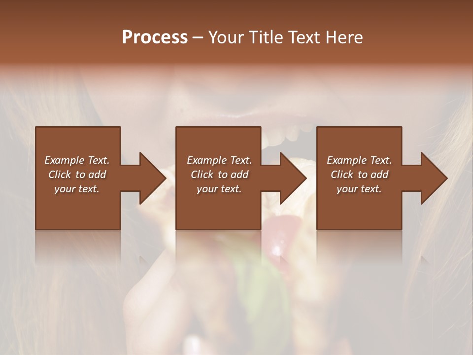 A Woman Eating A Slice Of Pizza With Her Mouth Open PowerPoint Template