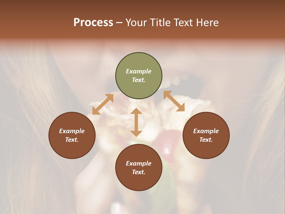 A Woman Eating A Slice Of Pizza With Her Mouth Open PowerPoint Template