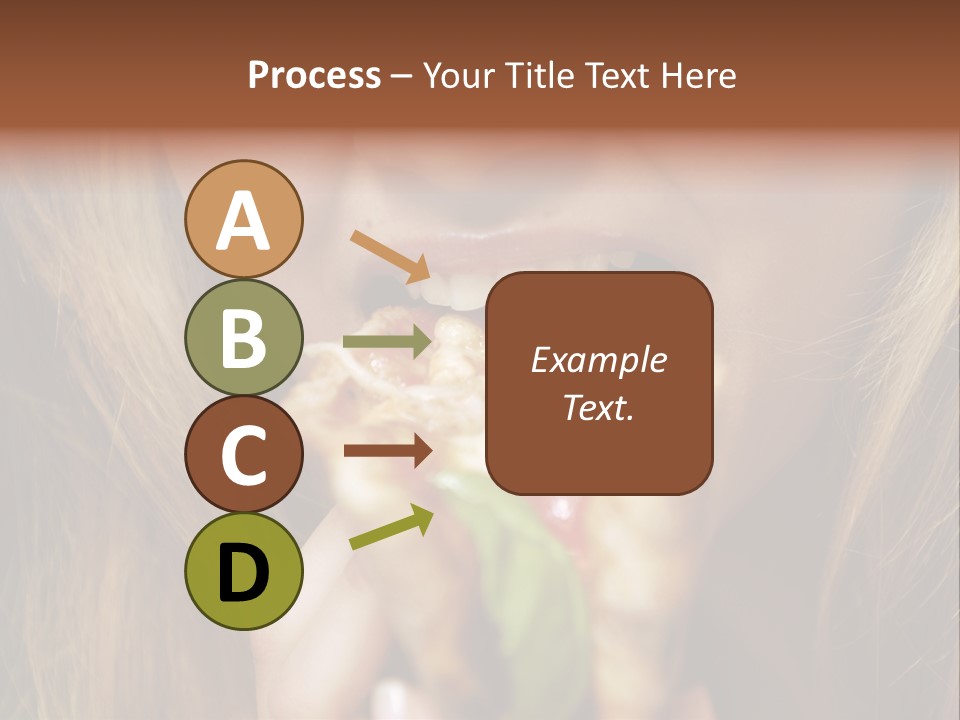A Woman Eating A Slice Of Pizza With Her Mouth Open PowerPoint Template