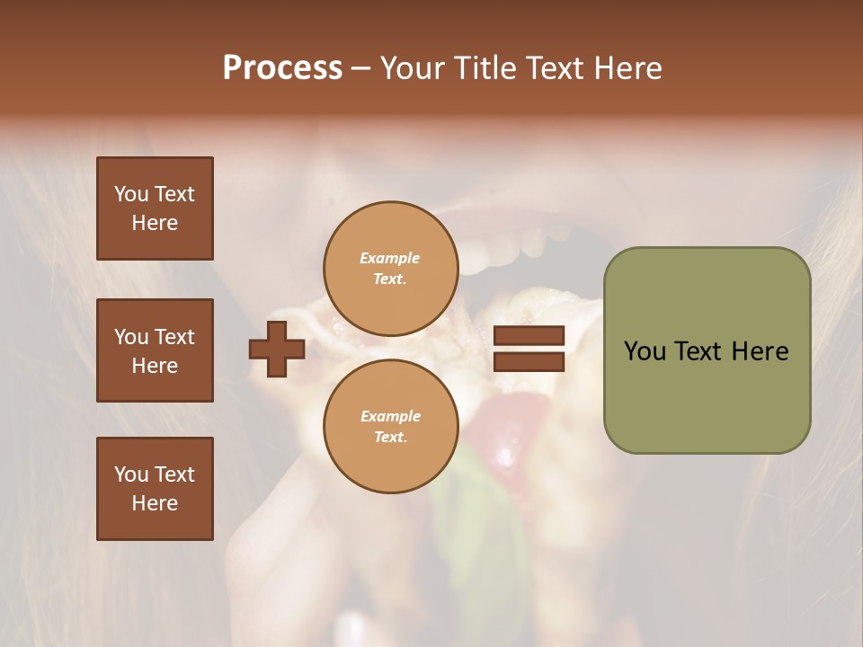 A Woman Eating A Slice Of Pizza With Her Mouth Open PowerPoint Template