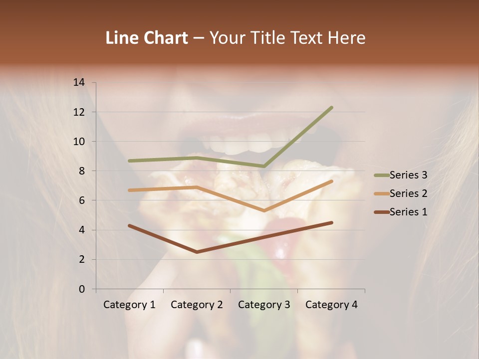 A Woman Eating A Slice Of Pizza With Her Mouth Open PowerPoint Template