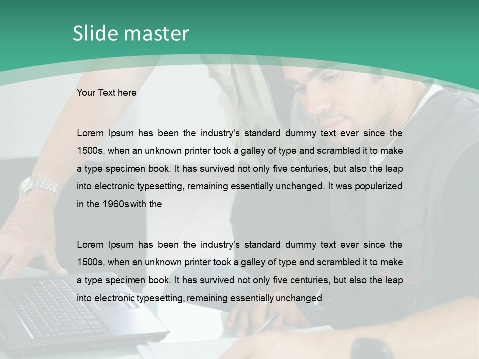 Years Office Teamwork PowerPoint Template