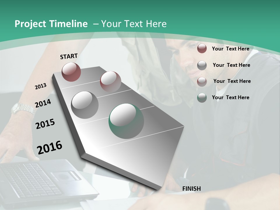 Years Office Teamwork PowerPoint Template