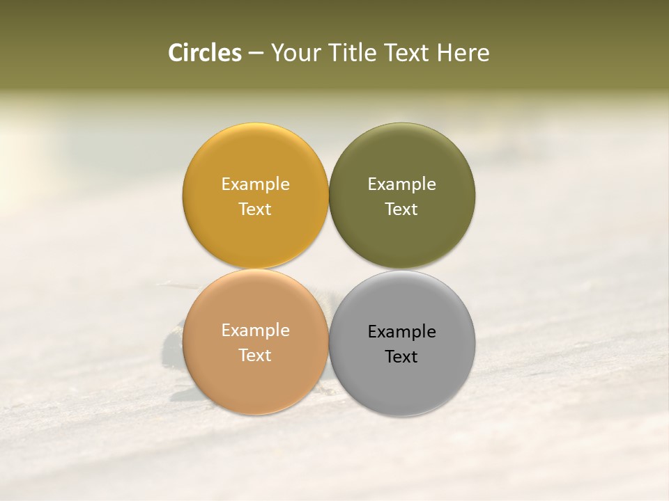 A Group Of Bees Sitting On Top Of A Wooden Table PowerPoint Template