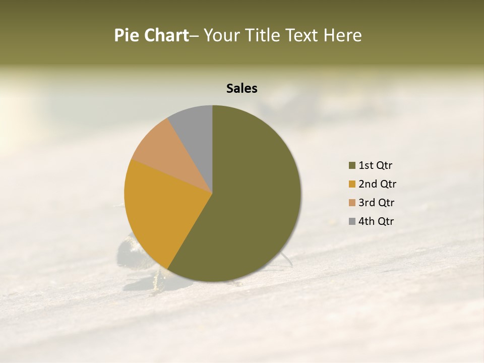 A Group Of Bees Sitting On Top Of A Wooden Table PowerPoint Template