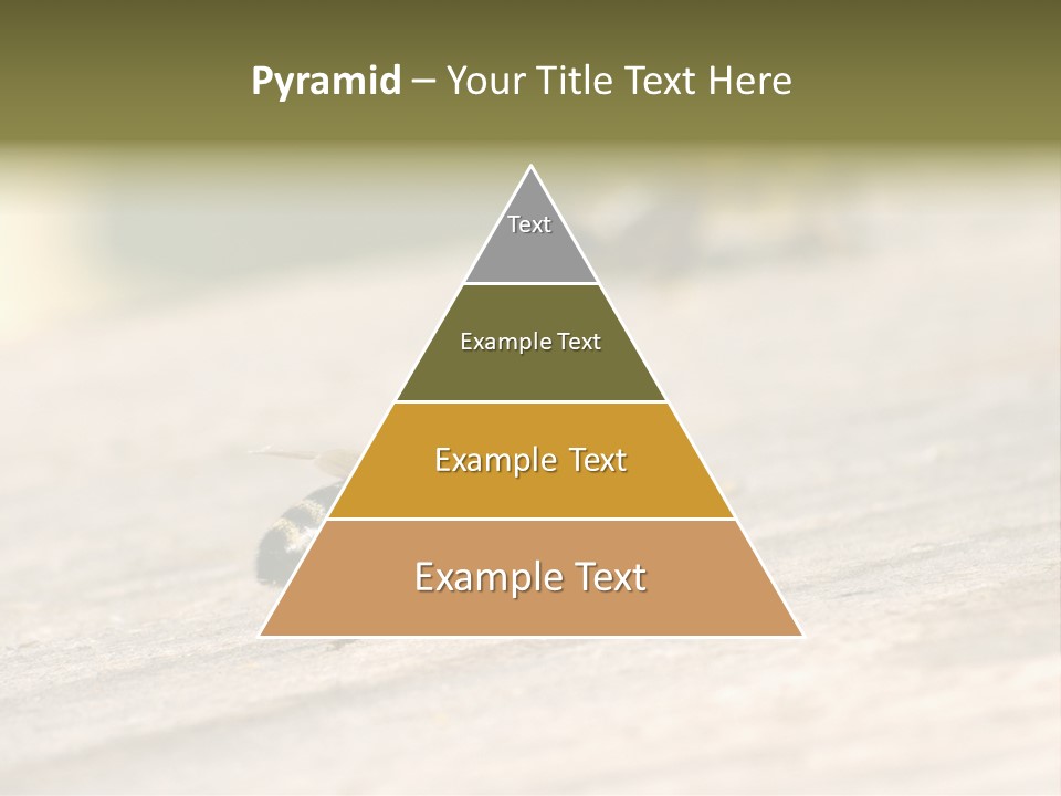 A Group Of Bees Sitting On Top Of A Wooden Table PowerPoint Template