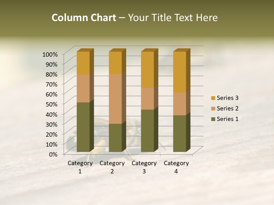 A Group Of Bees Sitting On Top Of A Wooden Table PowerPoint Template
