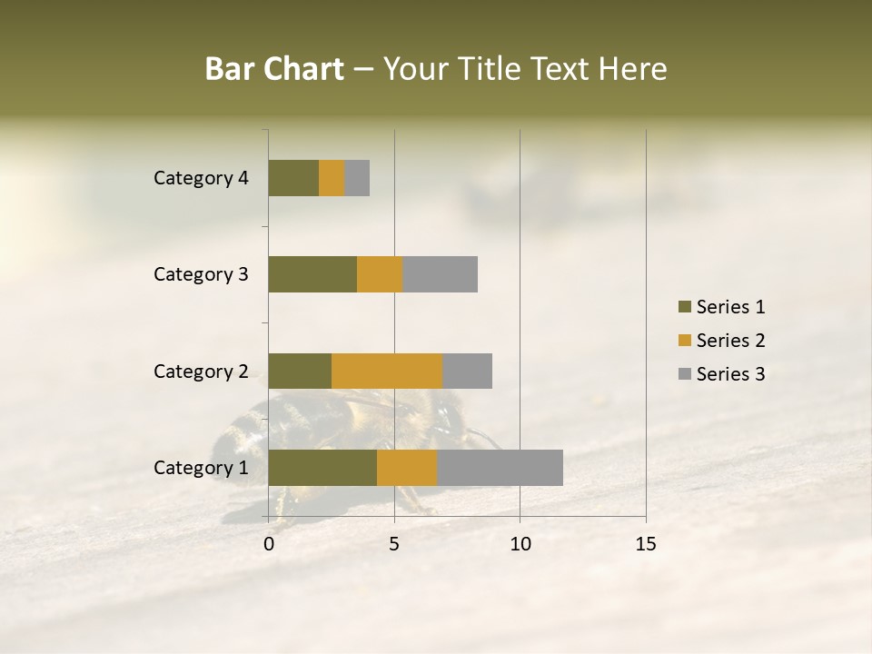 A Group Of Bees Sitting On Top Of A Wooden Table PowerPoint Template