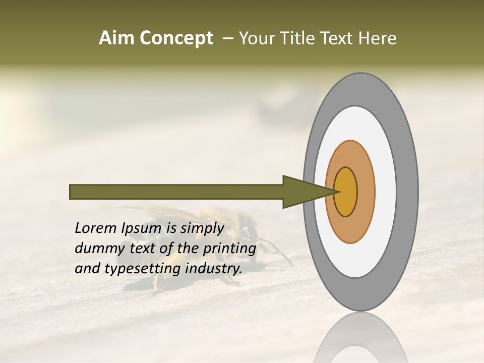 A Group Of Bees Sitting On Top Of A Wooden Table PowerPoint Template