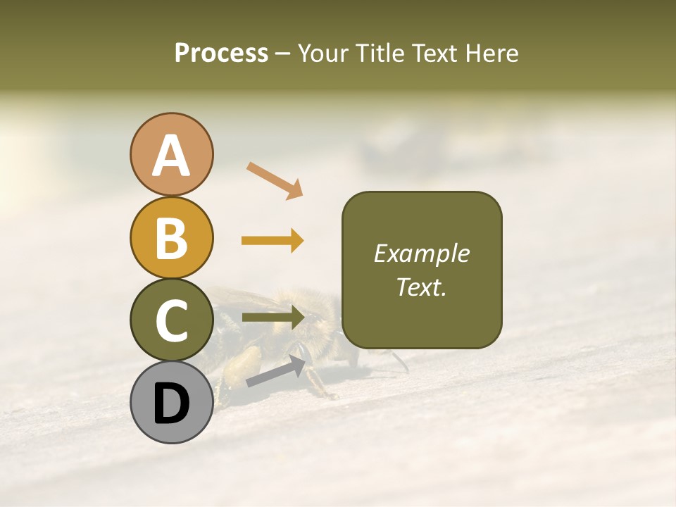 A Group Of Bees Sitting On Top Of A Wooden Table PowerPoint Template