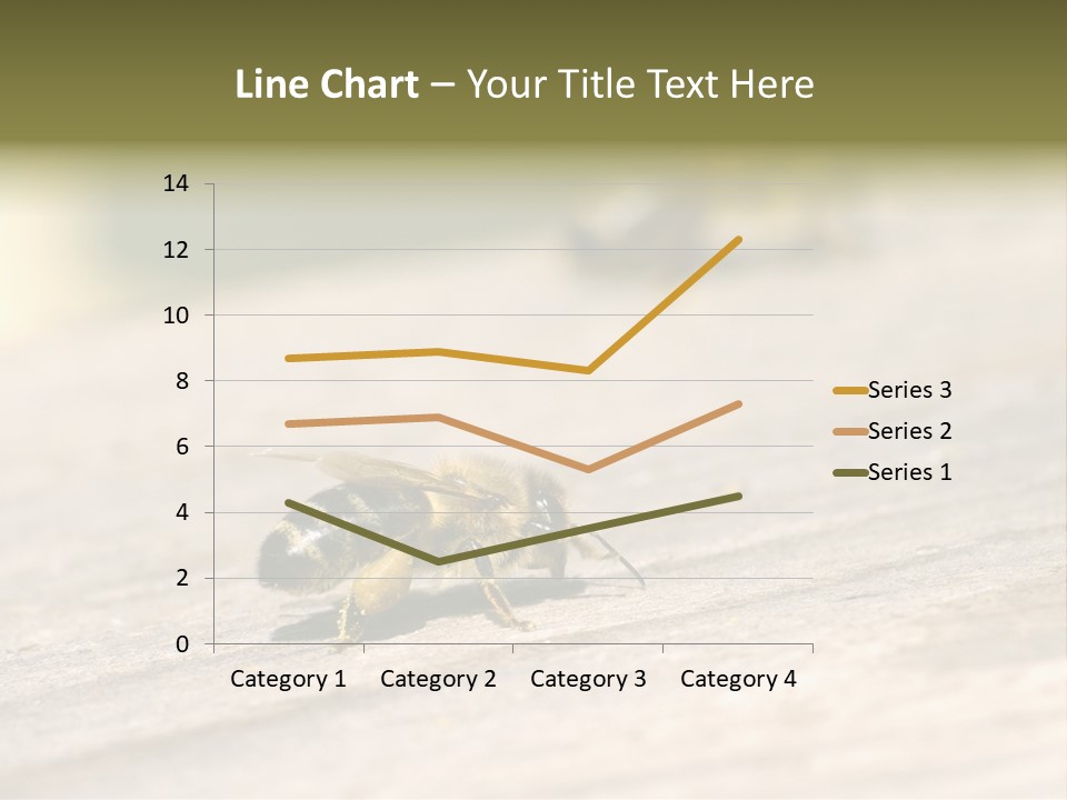 A Group Of Bees Sitting On Top Of A Wooden Table PowerPoint Template