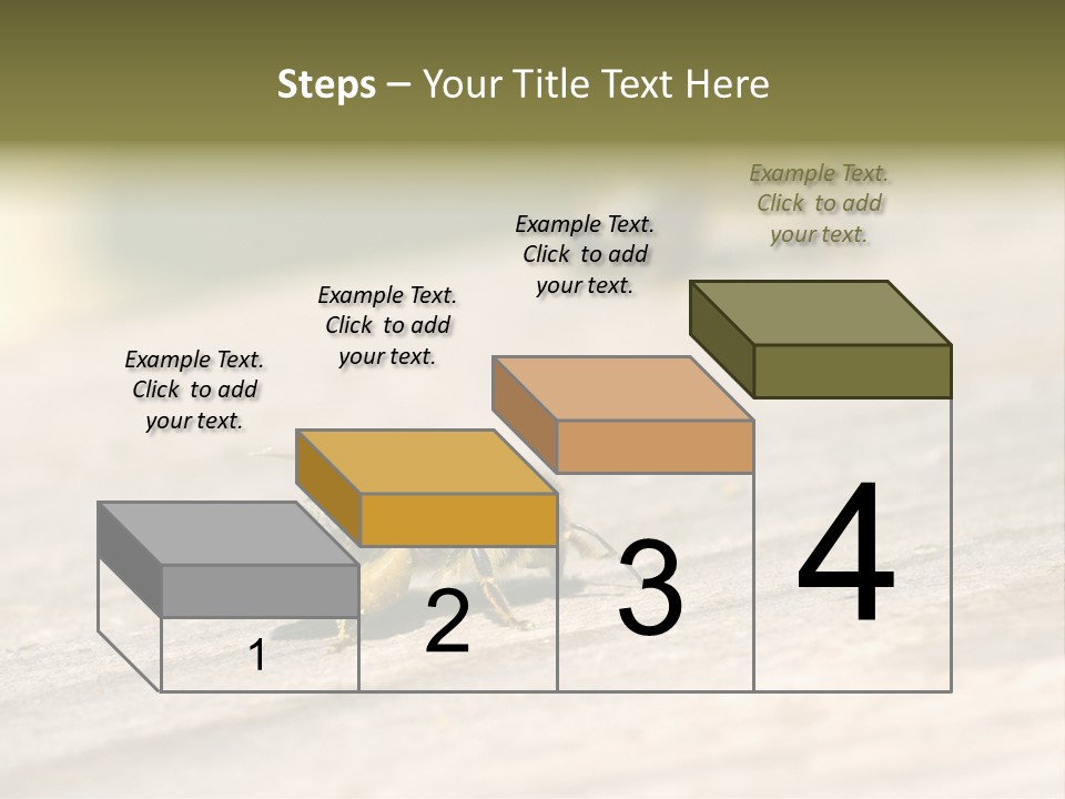A Group Of Bees Sitting On Top Of A Wooden Table PowerPoint Template