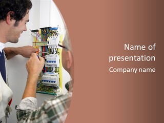 Electricity Professional Profile PowerPoint Template