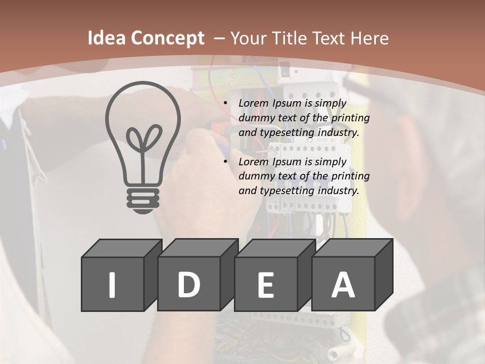 Electricity Professional Profile PowerPoint Template