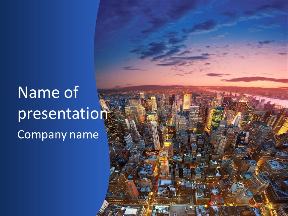 Nyc Newyork Cityscape PowerPoint Template