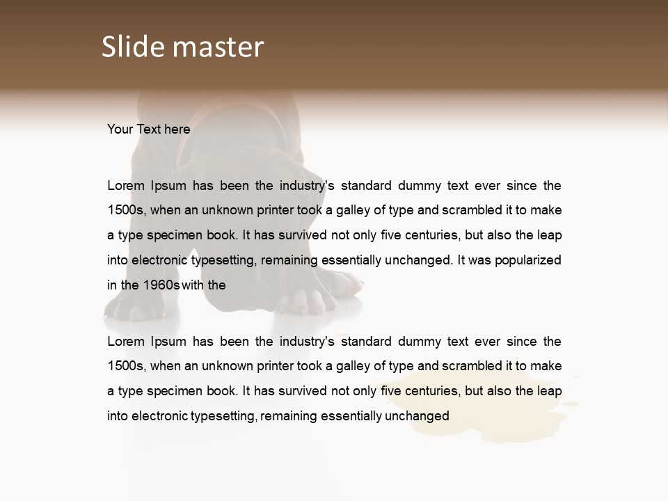 Isolated Potty Pet PowerPoint Template