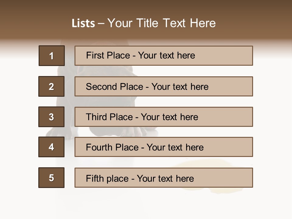 Isolated Potty Pet PowerPoint Template