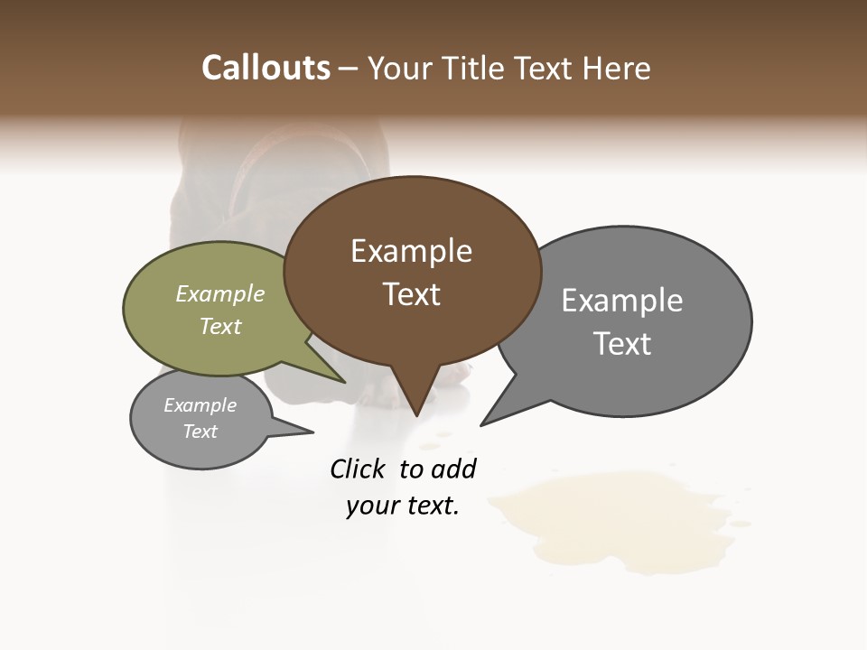 Isolated Potty Pet PowerPoint Template