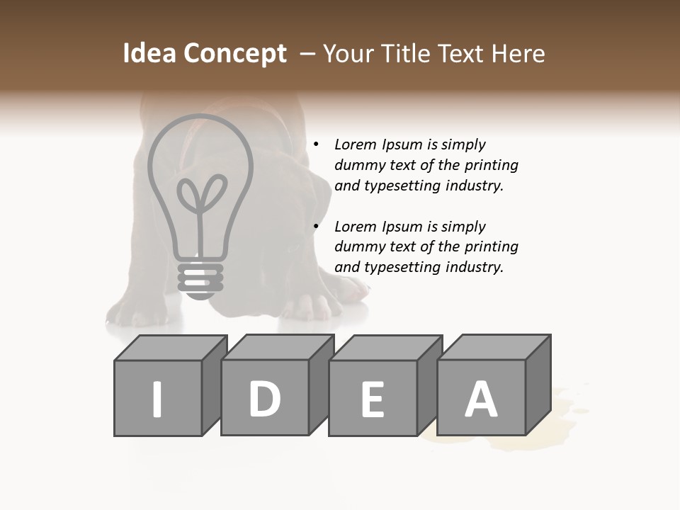 Isolated Potty Pet PowerPoint Template