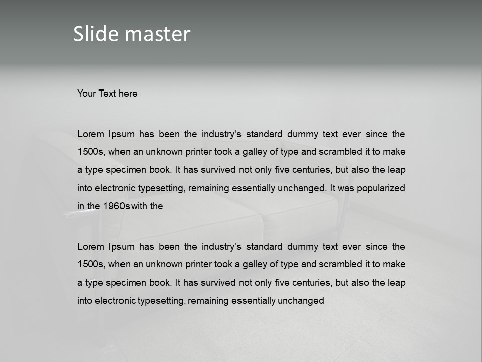 Grungy Chair Eerie PowerPoint Template