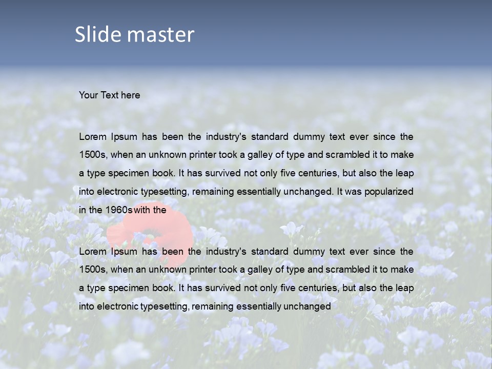 Cereal Flax Focus PowerPoint Template