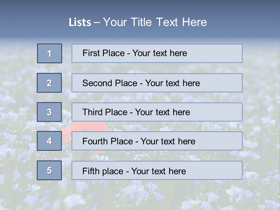 Cereal Flax Focus PowerPoint Template
