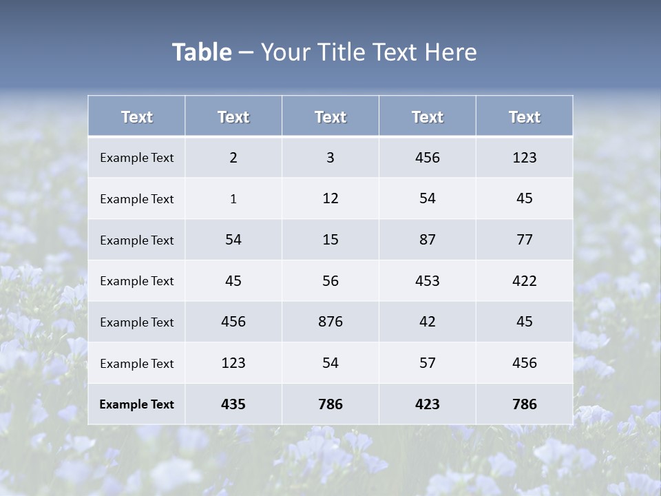 Cereal Flax Focus PowerPoint Template